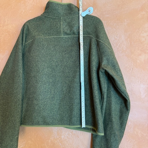 Athleta Stroll Fleece Full Zip Jacket Size Large Green - Picture 8 of 11